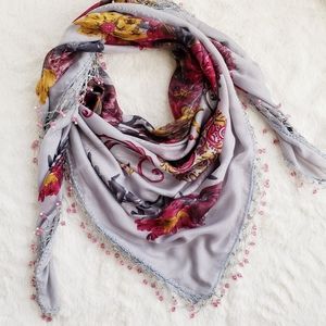 Exotic Handmade Needle Lace Scarf